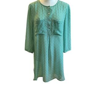 Fig and flower sheer blouse lightweight medium Flowy tunic